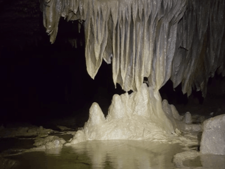Cave Formation Over Pool